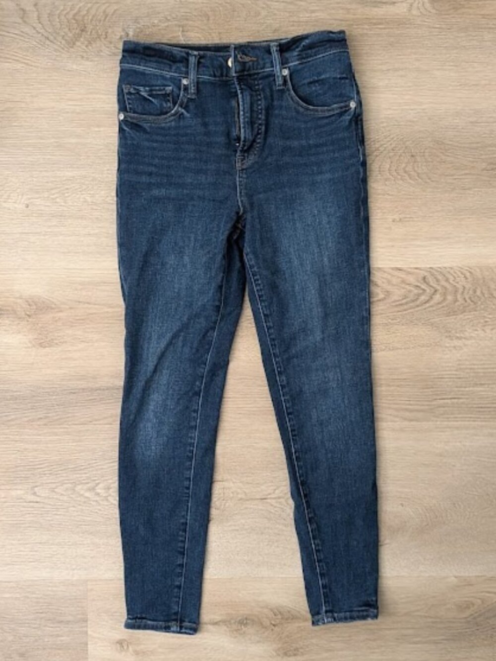 Express Women's Navy Distressed Jeans (Size 0)